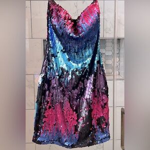 Sequin Multicolor Mini Dress